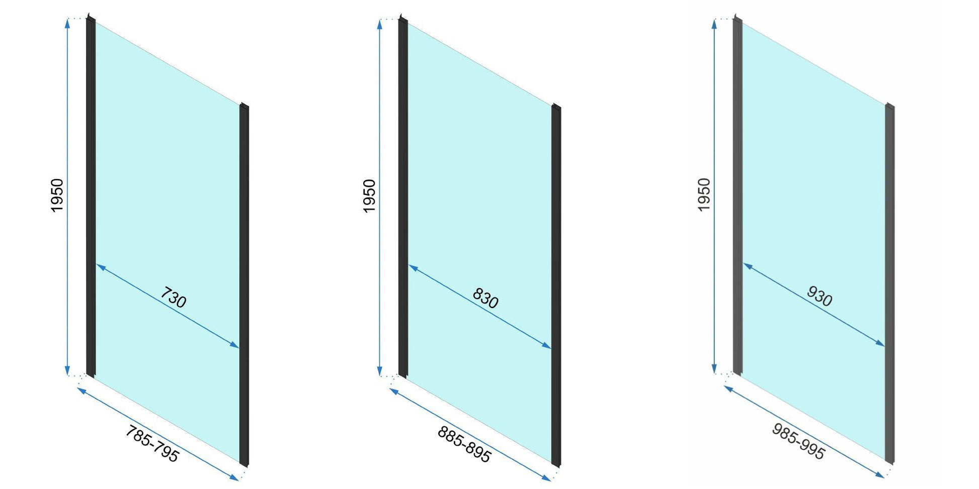 Cabina de dus De colt Rapid Swing Usa:100 x Perete:80 15