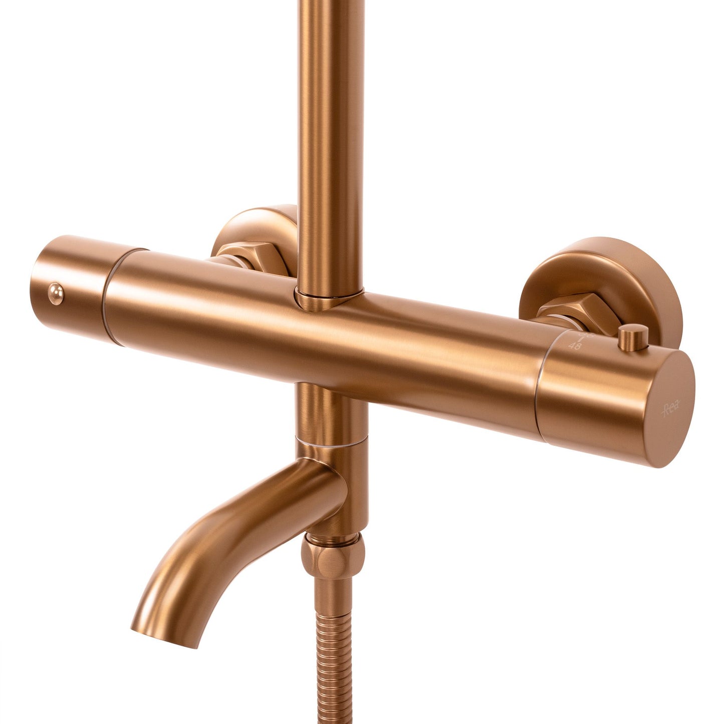Coloana de dus cu termostat REA Lungo Copper Brush  2
