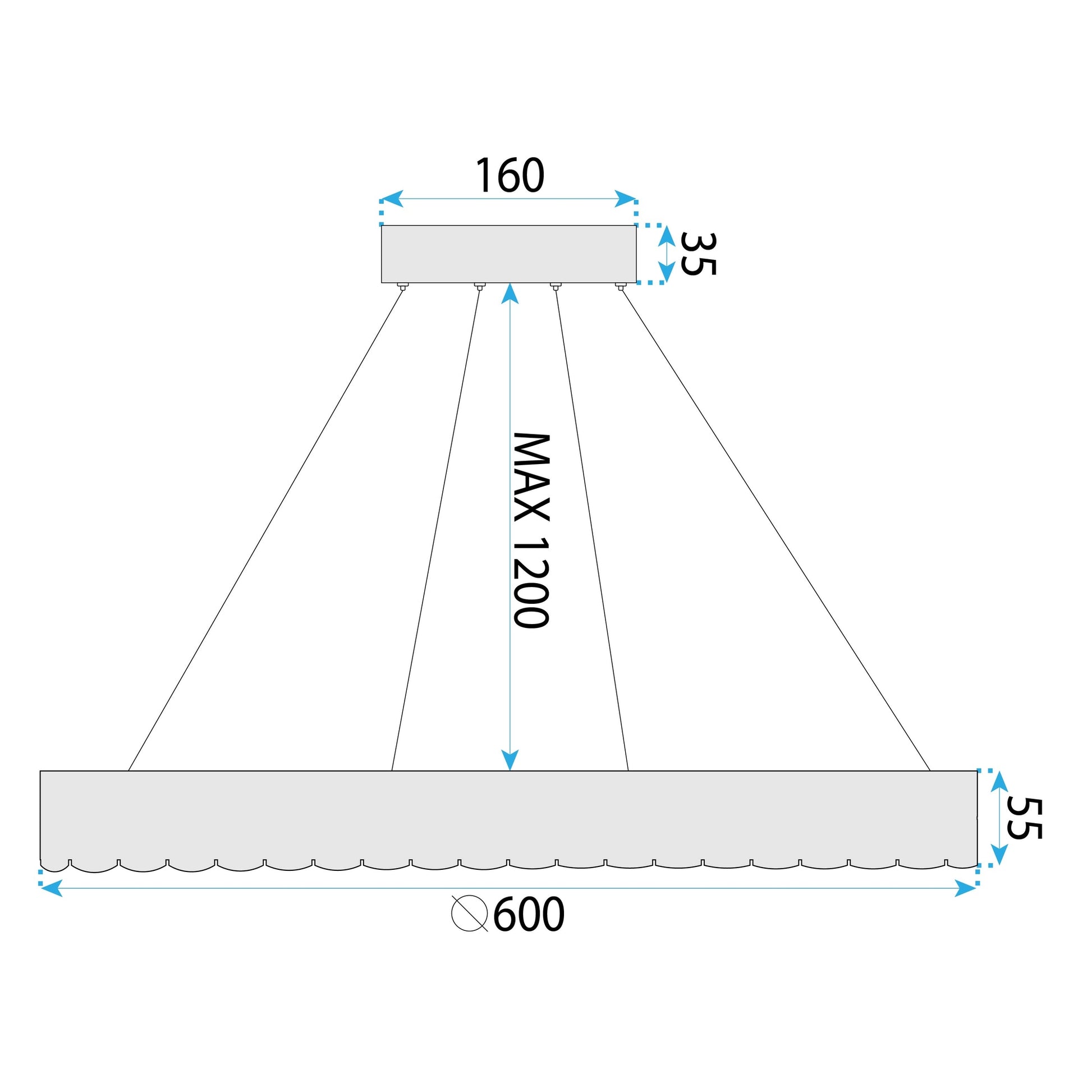 Lampa Led Ms019-cp Rose Gold 60cm  7
