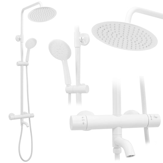 Set de dus cu termostat Lungo White Matt 1