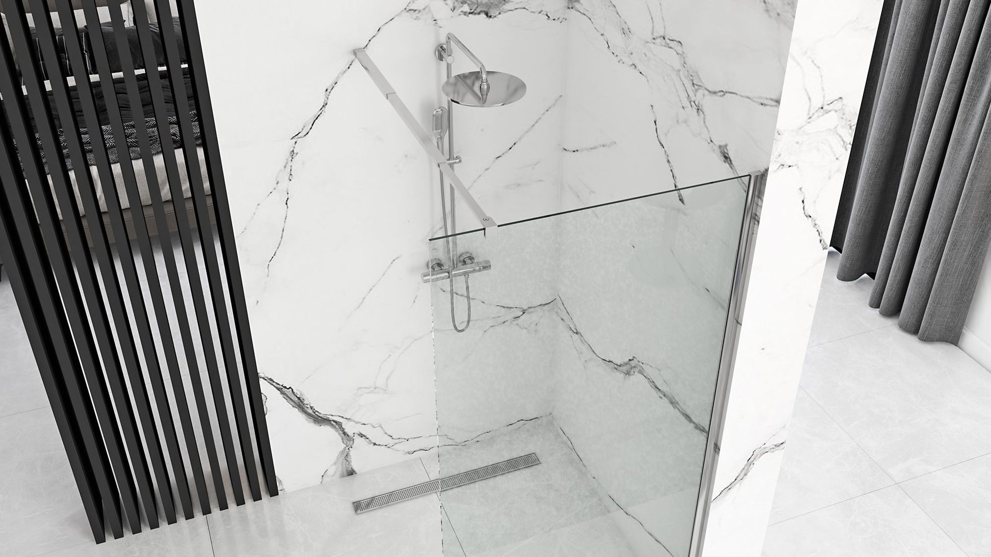 Panou de dus Rea Aero N 100 Transparent 2