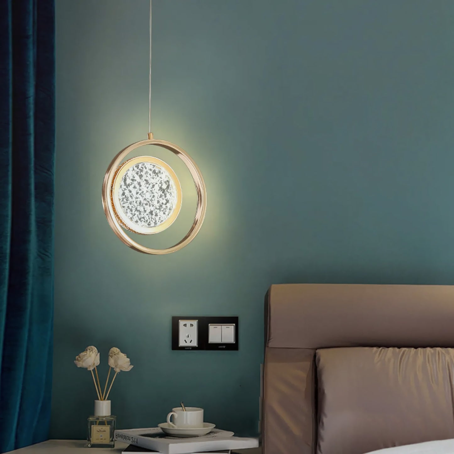 Lustră Cu Cristale Suspendată Lhj106-1cp Light Rose Gold  6