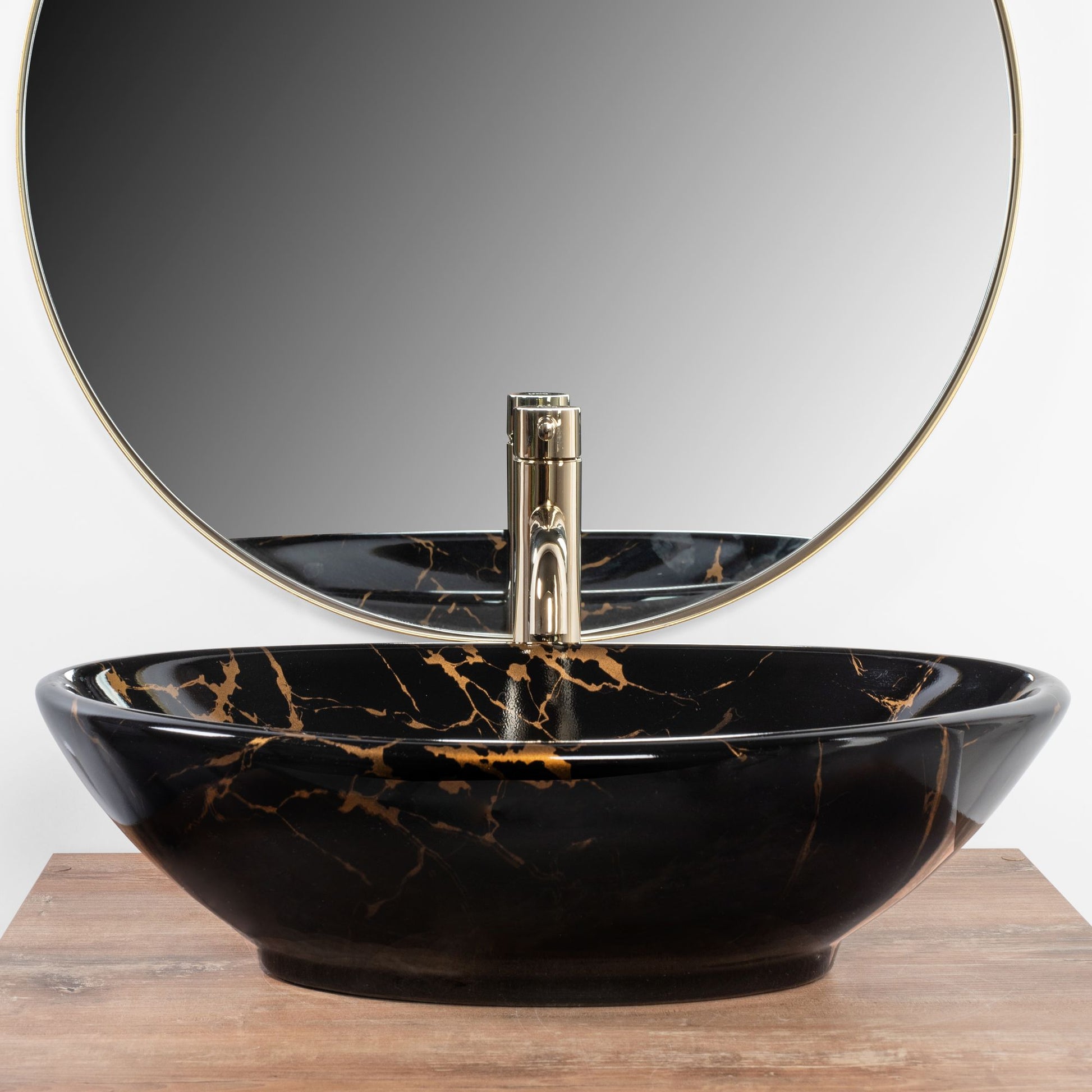 Lavoar pentru blat REA Pamela Black Marble Shiny 3