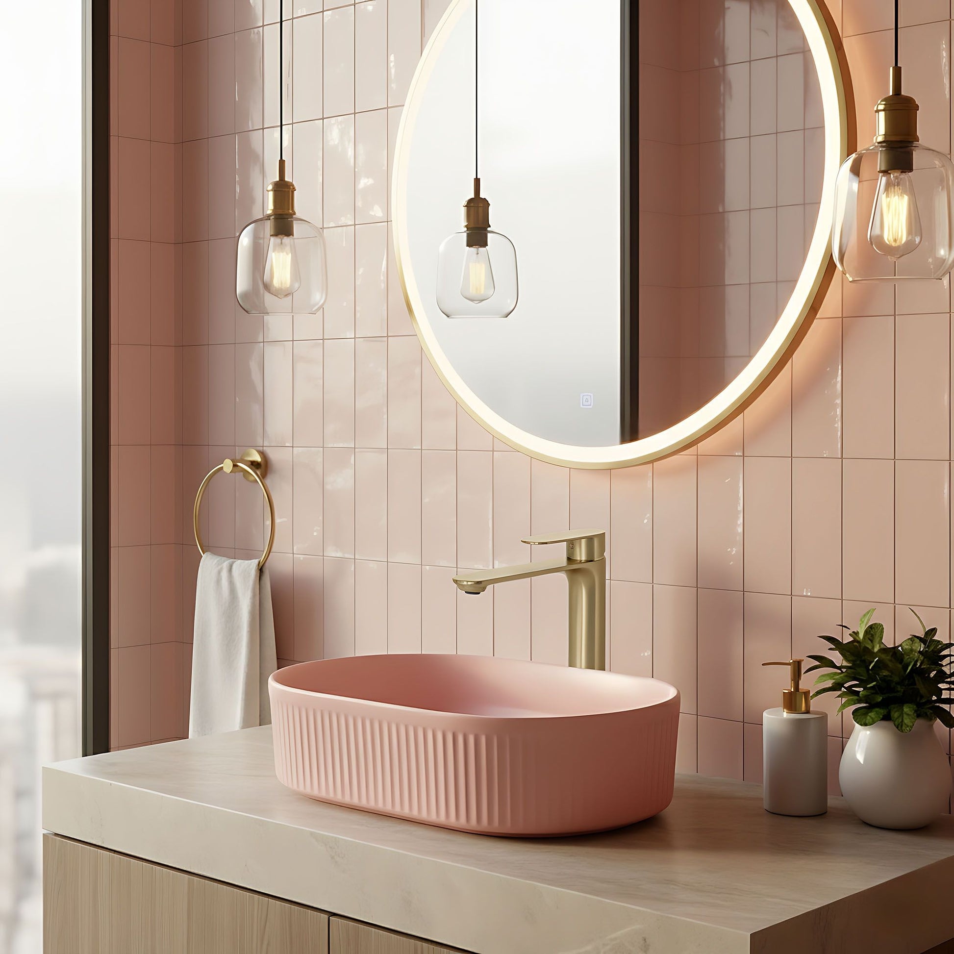 Baterie Pentru Baie Rea Drop Brush Gold High  6