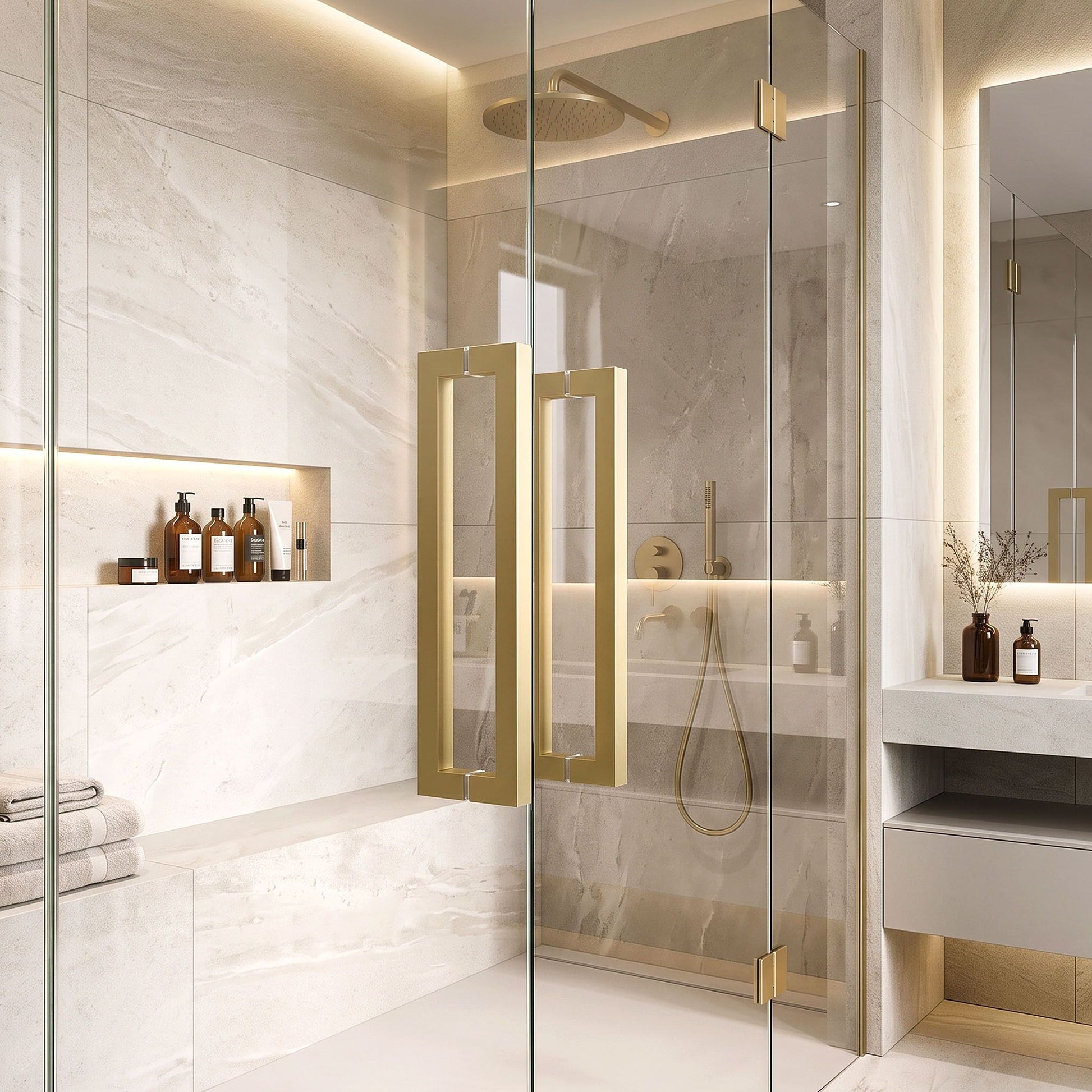 Mâner Pentru Ușa De Duș Rea 01 Brushed Gold 5