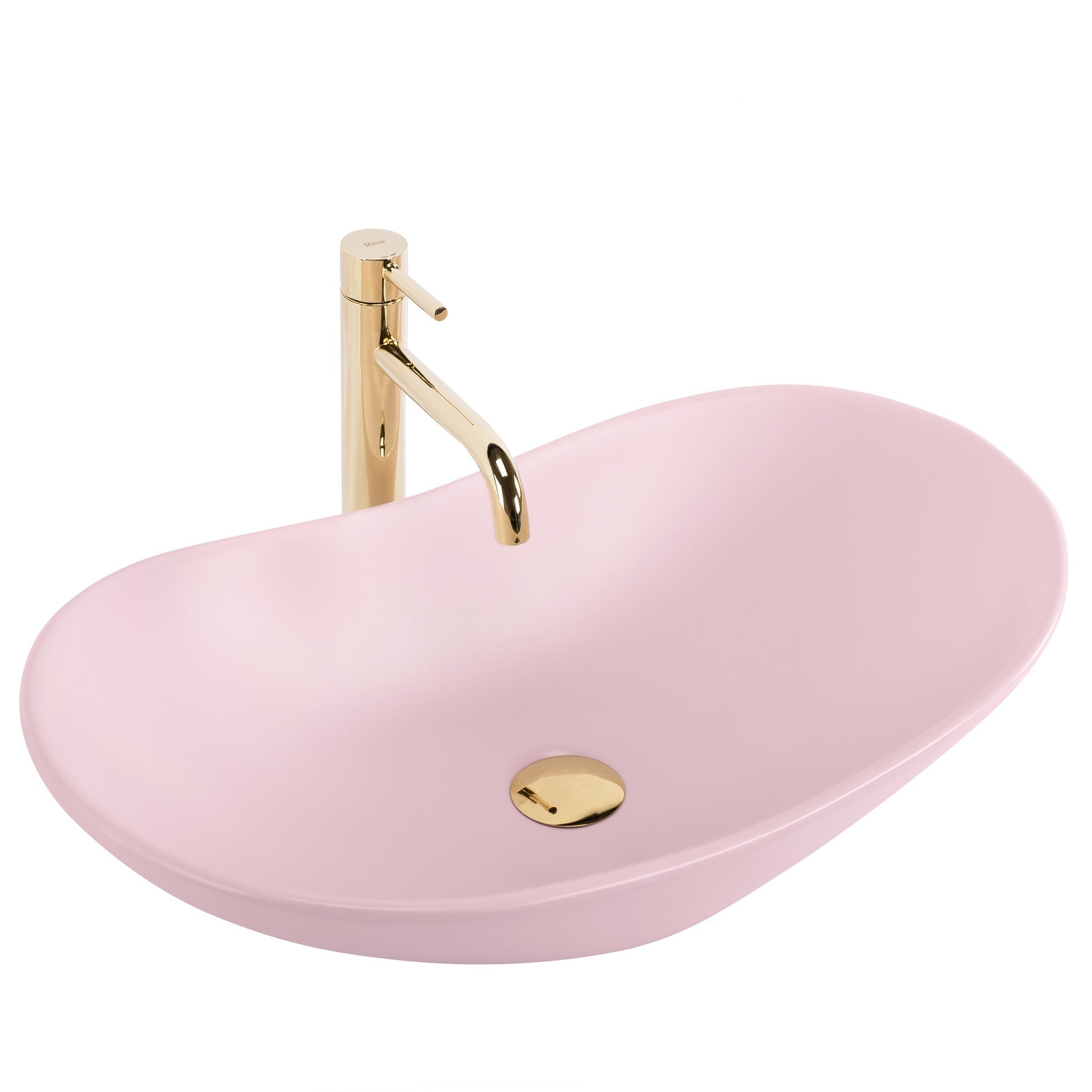 Lavoar Pentru Blat Rea Royal Powder Pink Matt  3
