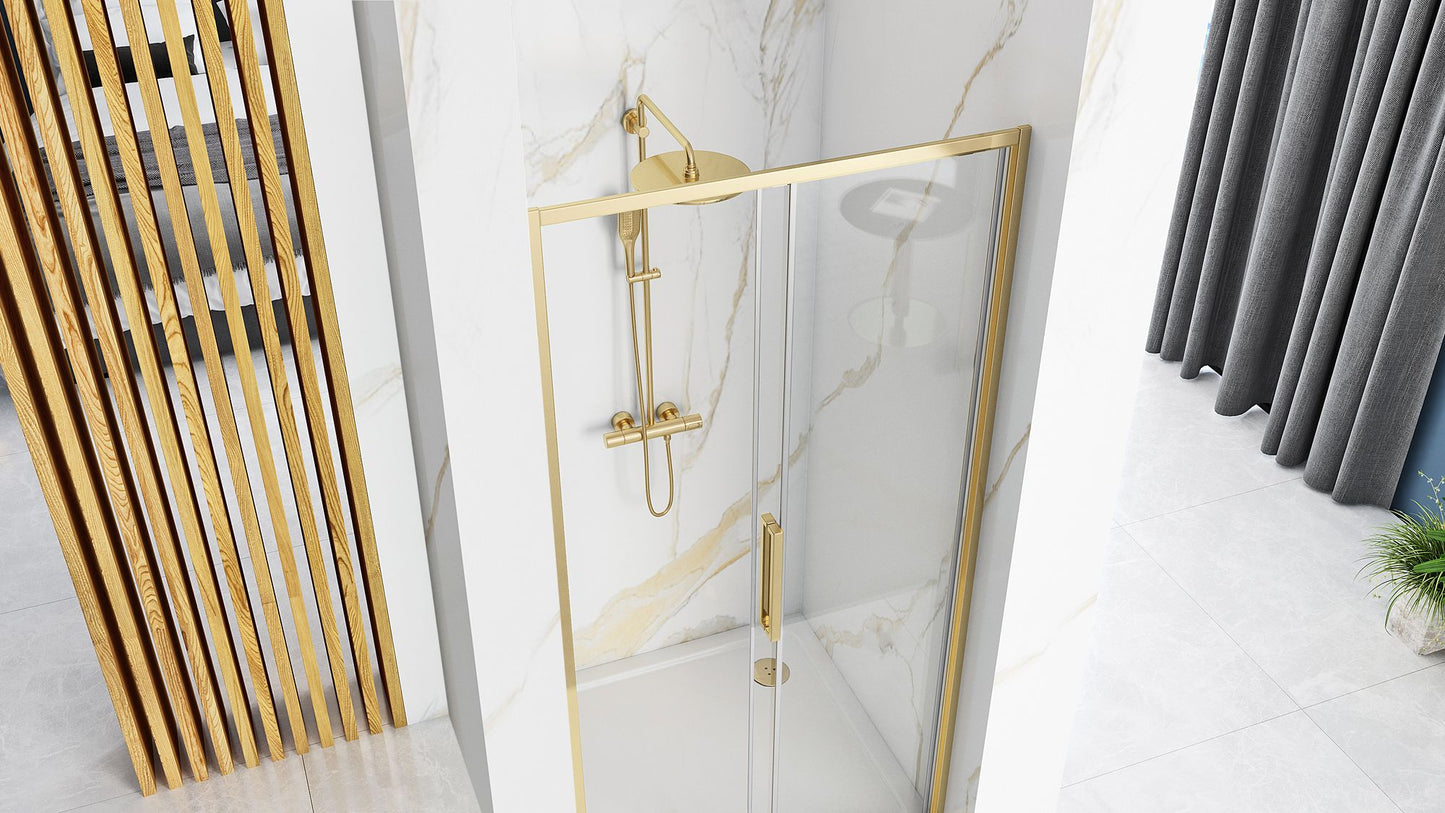 Ușă de duș culisanta REA Rapid Slide 120 Gold  4