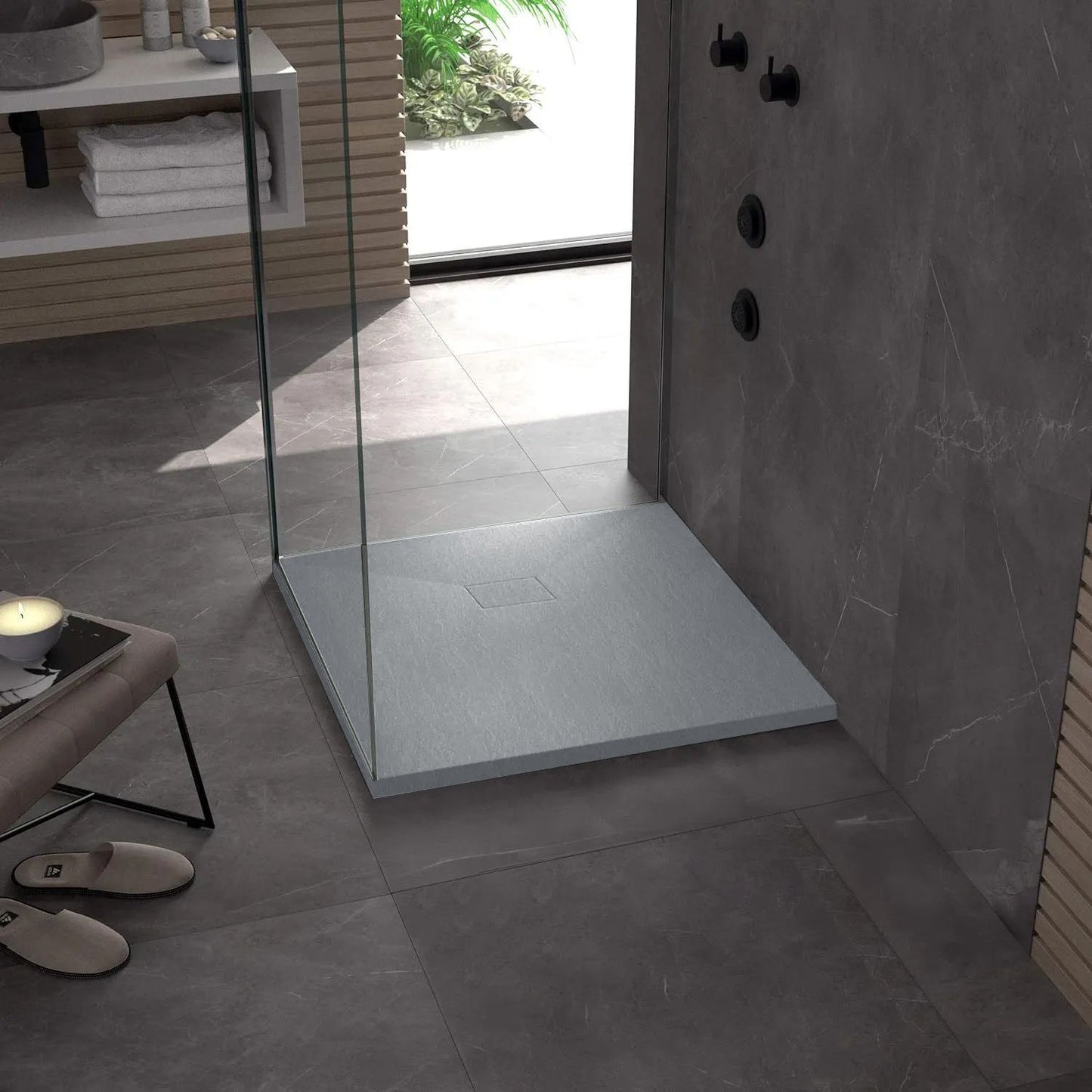 Cada de duș Magnum Grey 90x90  3