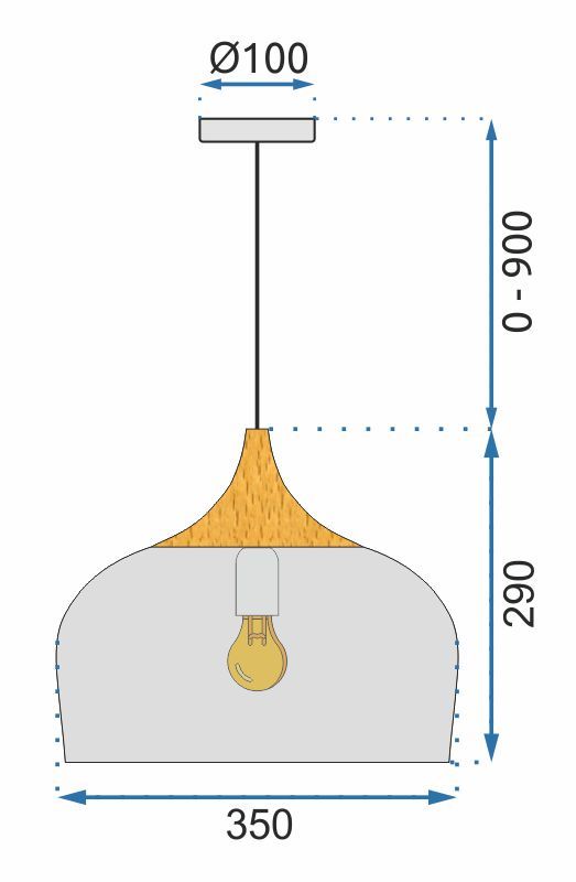 Lampa DE TAVAN SUSPENDABILA Bari alb  9