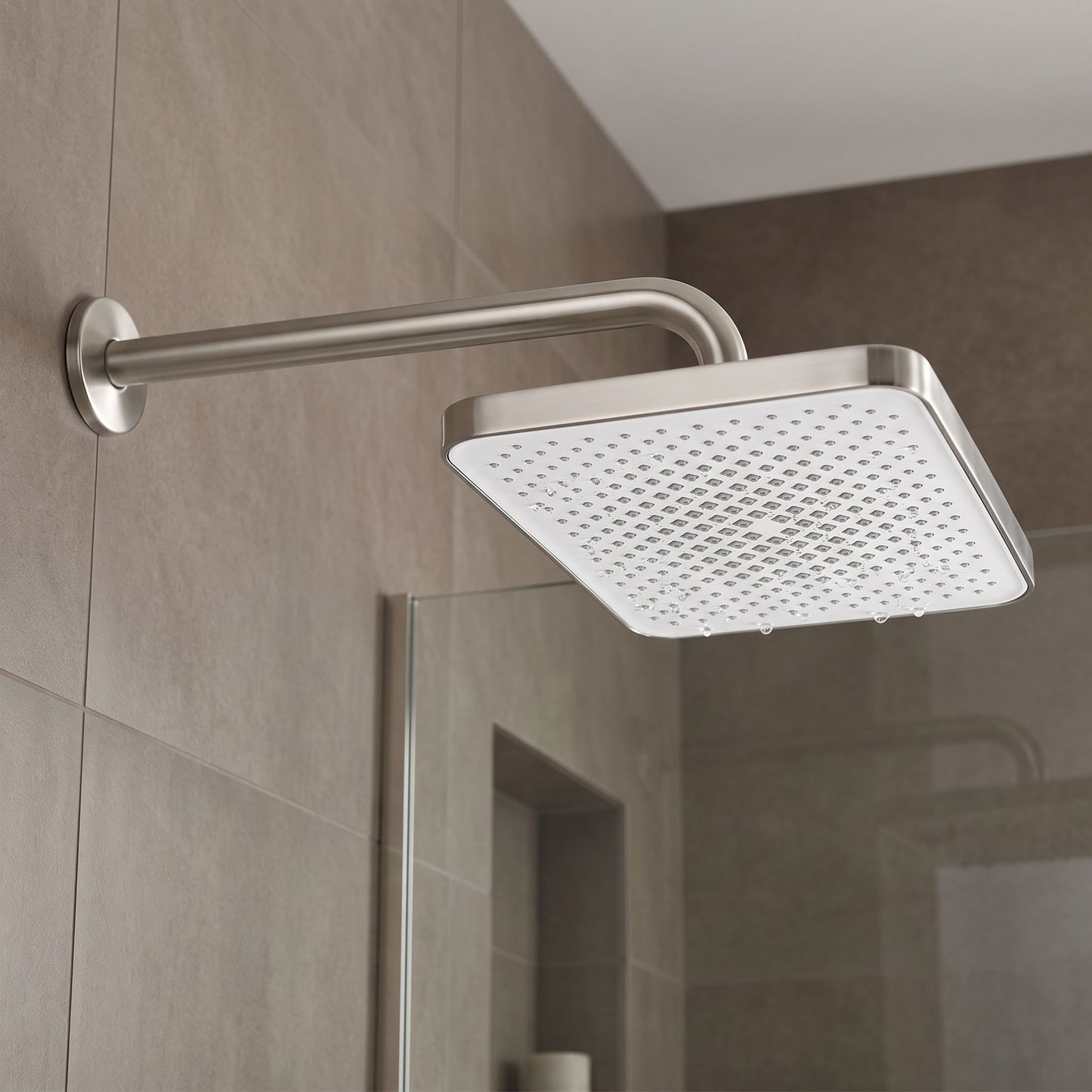 Pălărie De Duș Dreptunghiulară REA JS-032 Brushed Nickel 2