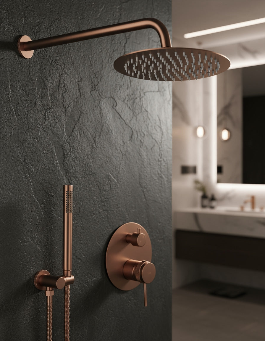 Set De Dus Incastrat Rea Lungo Grip Brush Copper + Box  5