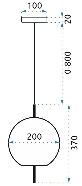 Lampa DE TAVAN SUSPENDABILA din sticla Sfera alb Auriu APP669-1CP  6