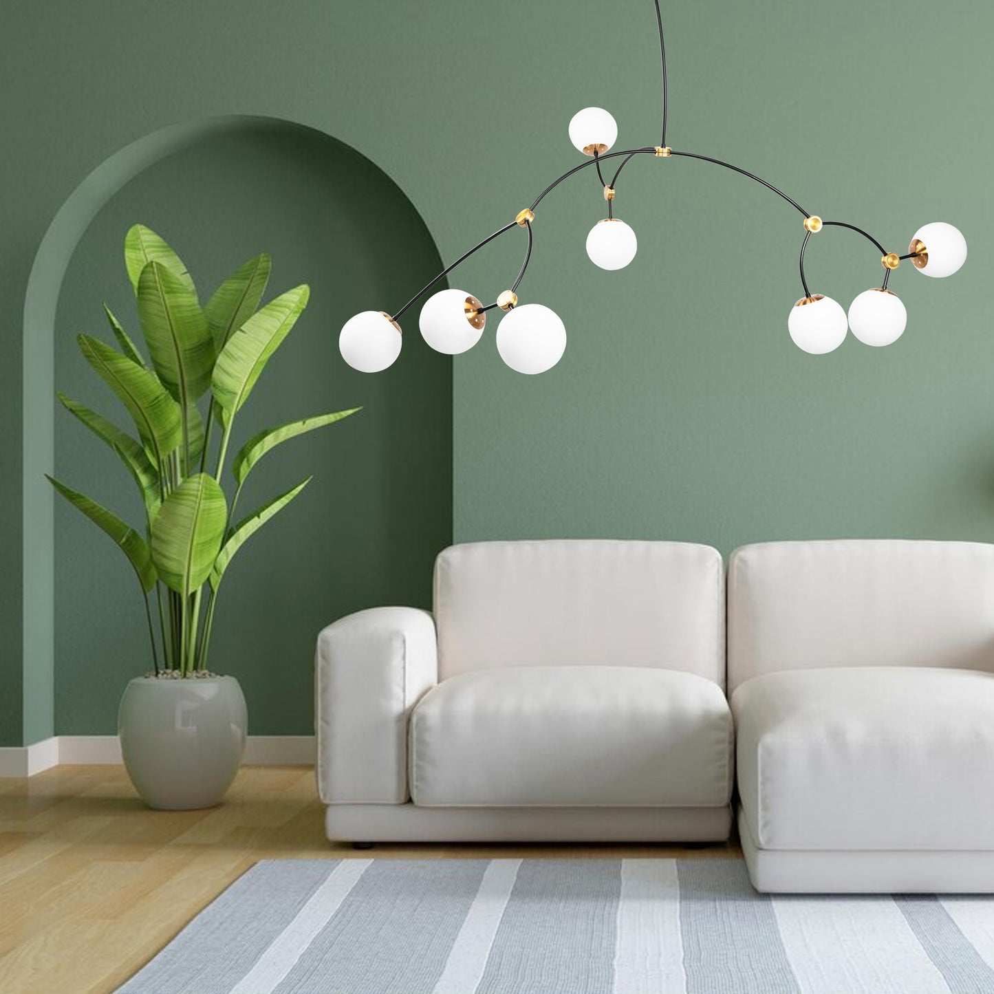 Lampă De Tavan Black Mat APP1673-8CP  6
