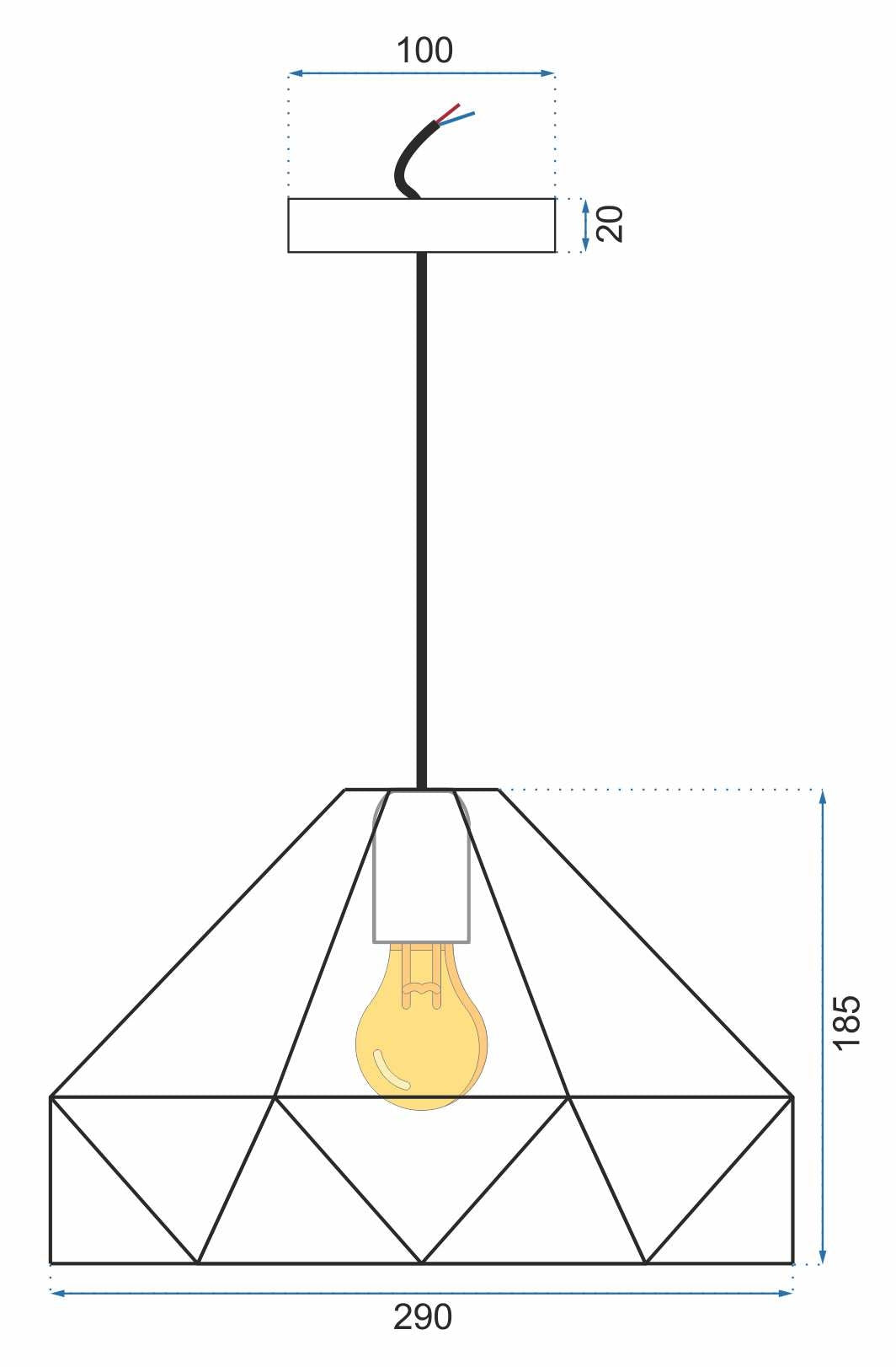 Lampa De Tavan Suspendabila Metal Alb APP237-1CP  5