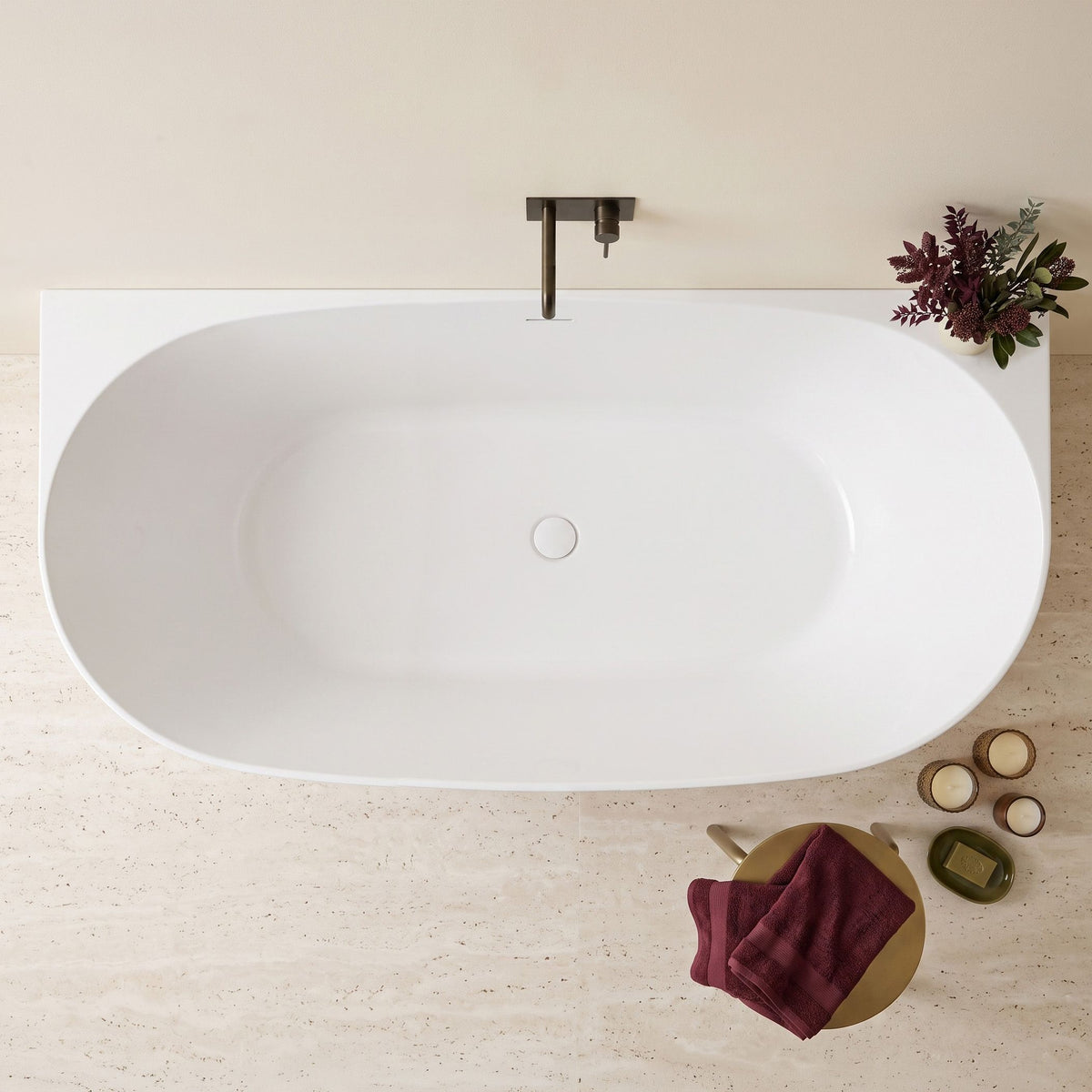 Cada Din Acril Freestanding Rea Eris 170cm Capac Dop Negru 8