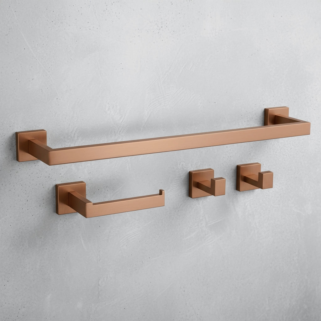 Set Accesorii Pentru Baie Rio Brush Copper 4 Piese  1