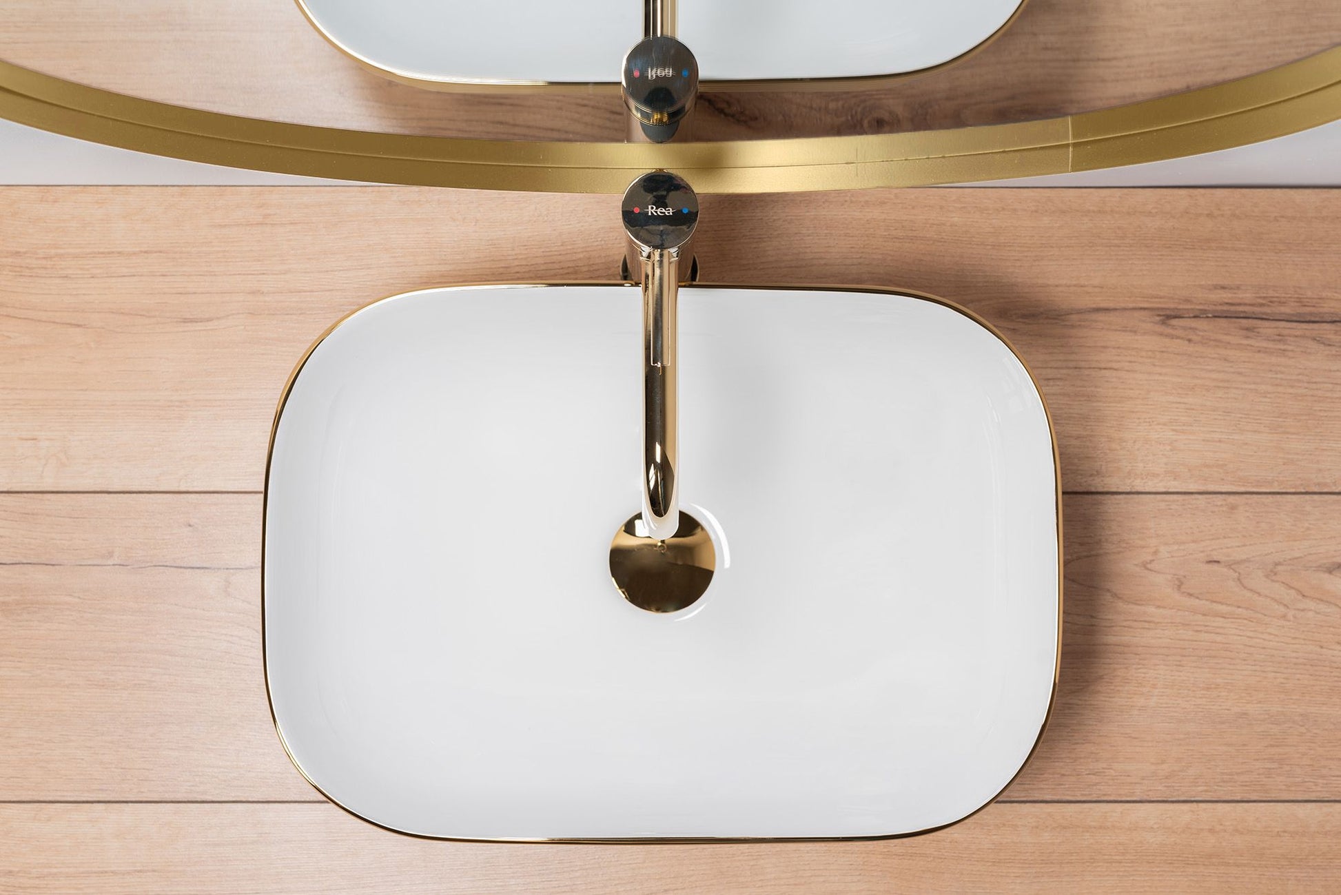 Lavoar pe blat Rea Belinda White GOLD BRUSH 3