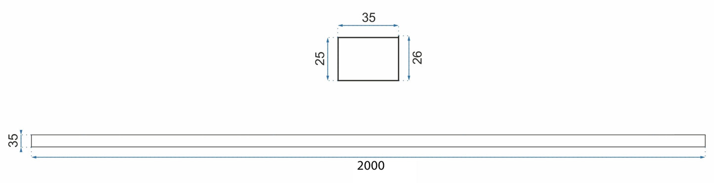 Profil De Extensie Pentru Cabine De Ușă 200cm Brush Copper  4