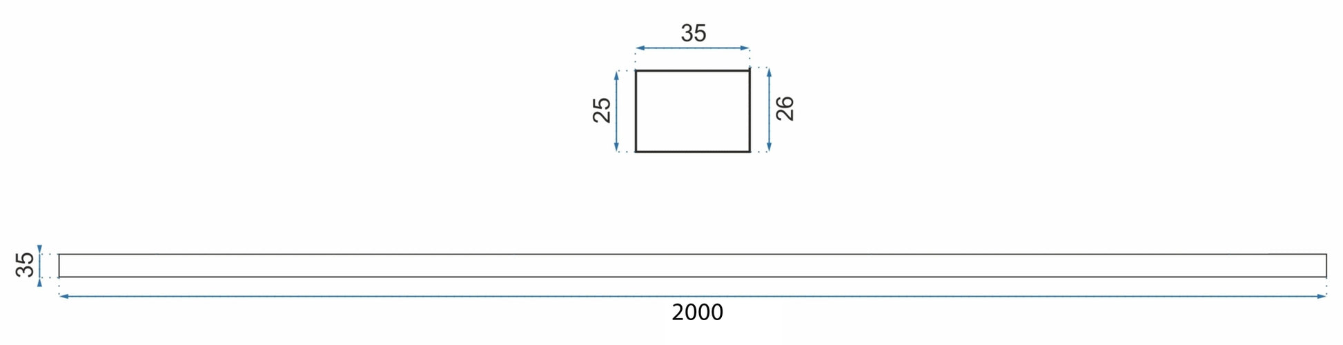 Profil De Extensie Pentru Cabine De Ușă 200cm Brush Copper  4