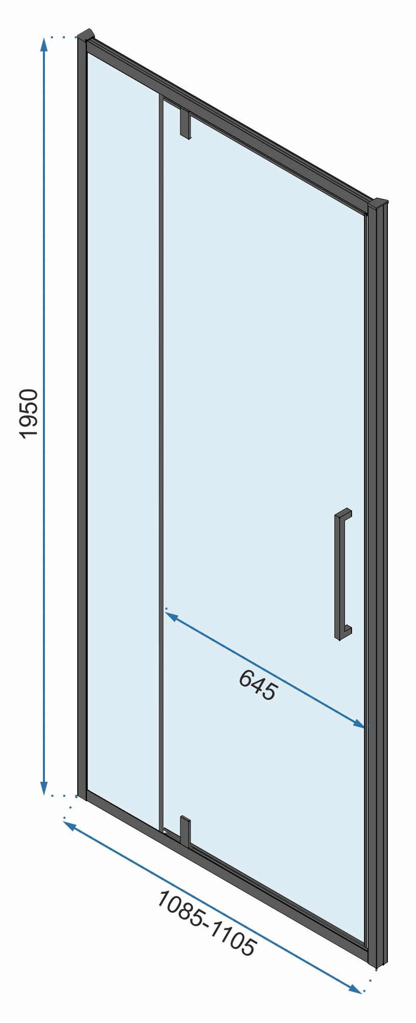 Cabina de dus De colt Rapid Swing Usa:120 x Perete:100 11