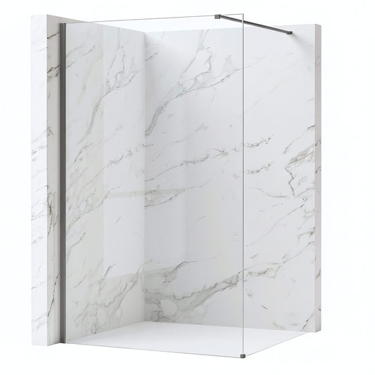 Paravan de dus Rea Flexi Transparent / Titan 80  1