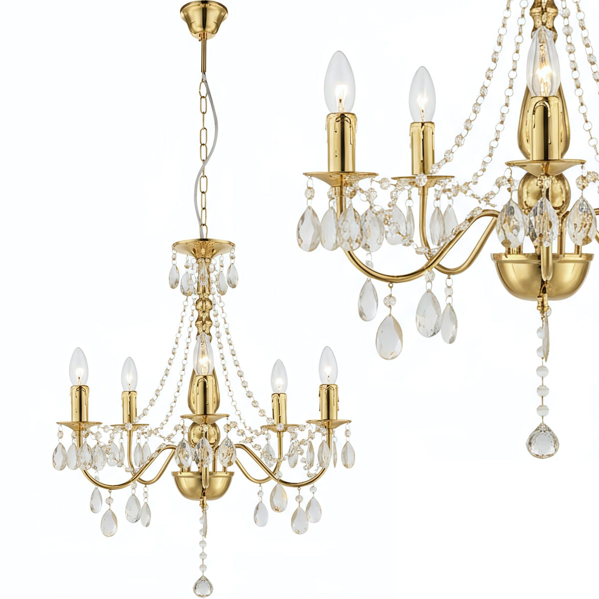 Lampă Suspendată Ebt015-5cp Gold  1