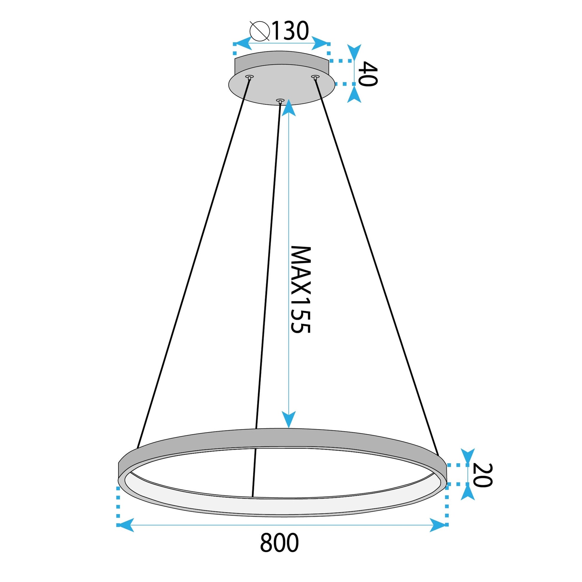 Lampa Led Lhj012-cp 80cm Black  8