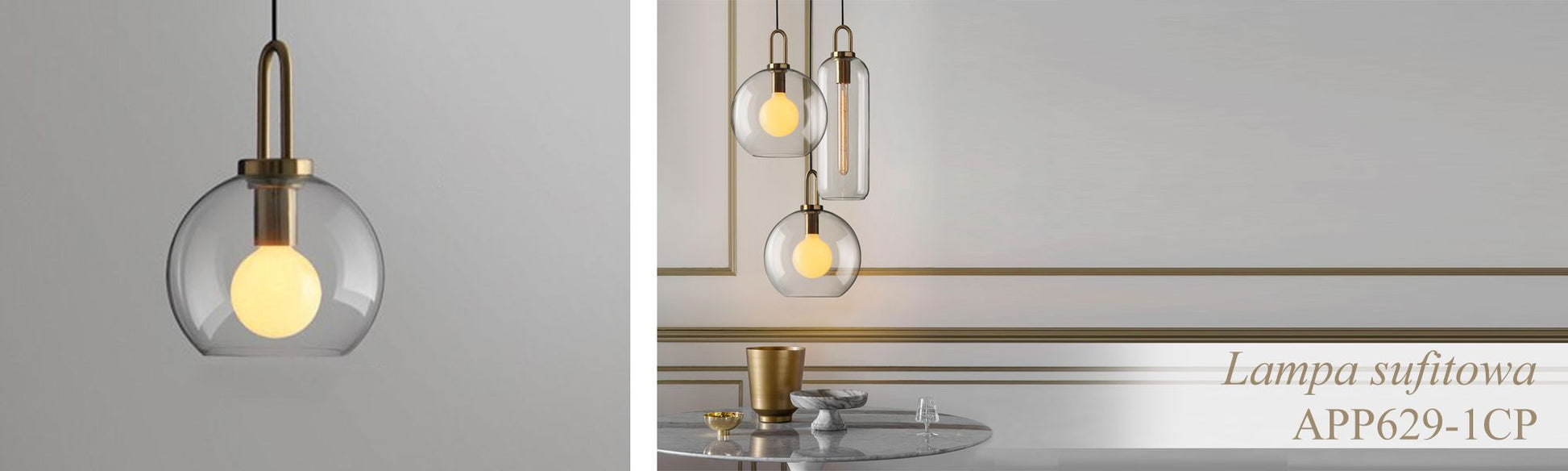 Lampă de tavan suspendată sticlă 20cm APP629-1CP 7