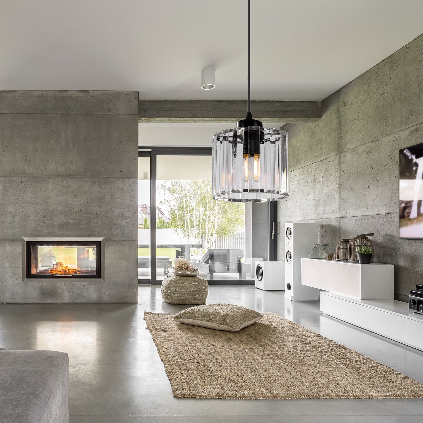 Lampă de tavan din cristal negru APP511-1CP  8