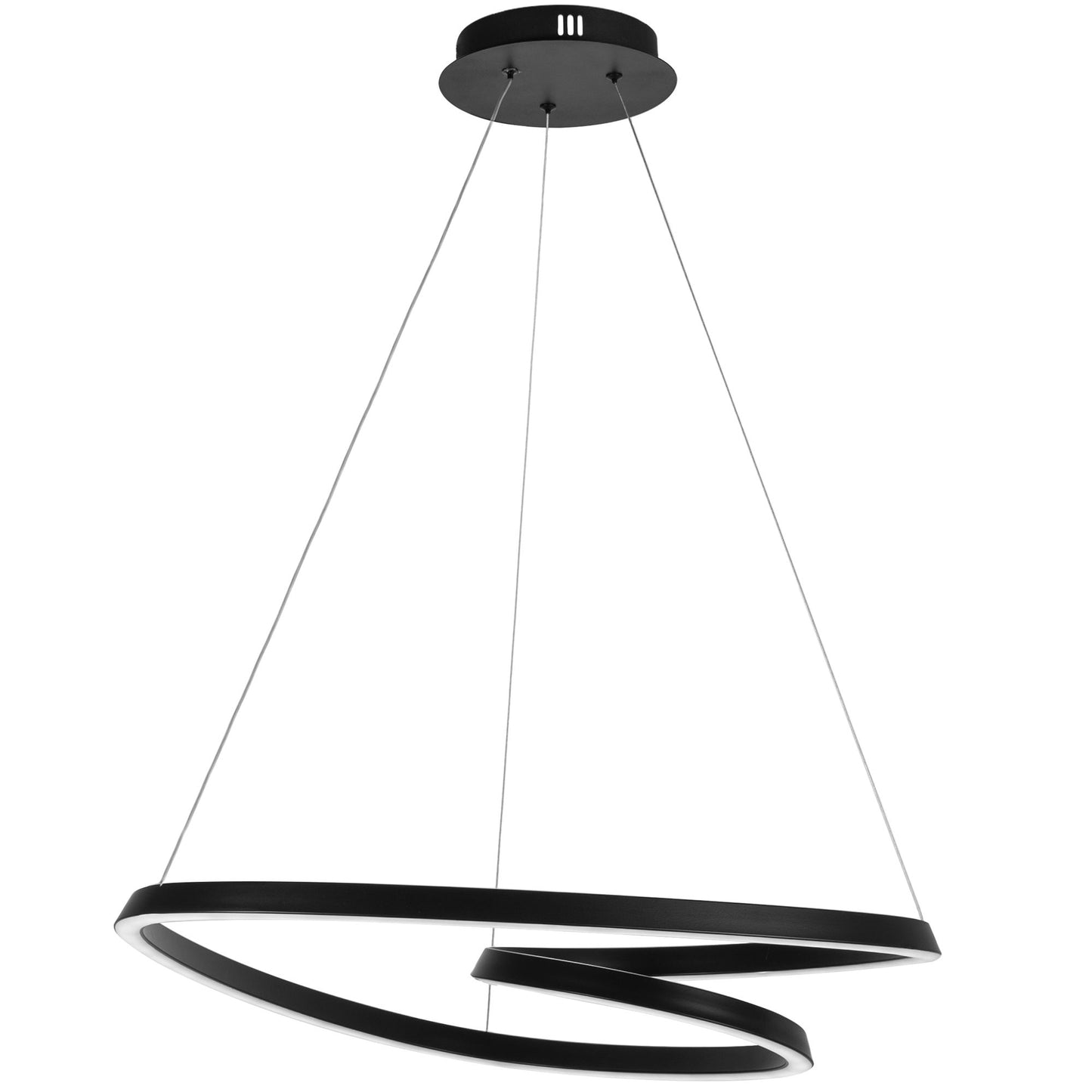 Lampă suspendată de tavan LED modern + telecomandă APP796-cp Negru  2