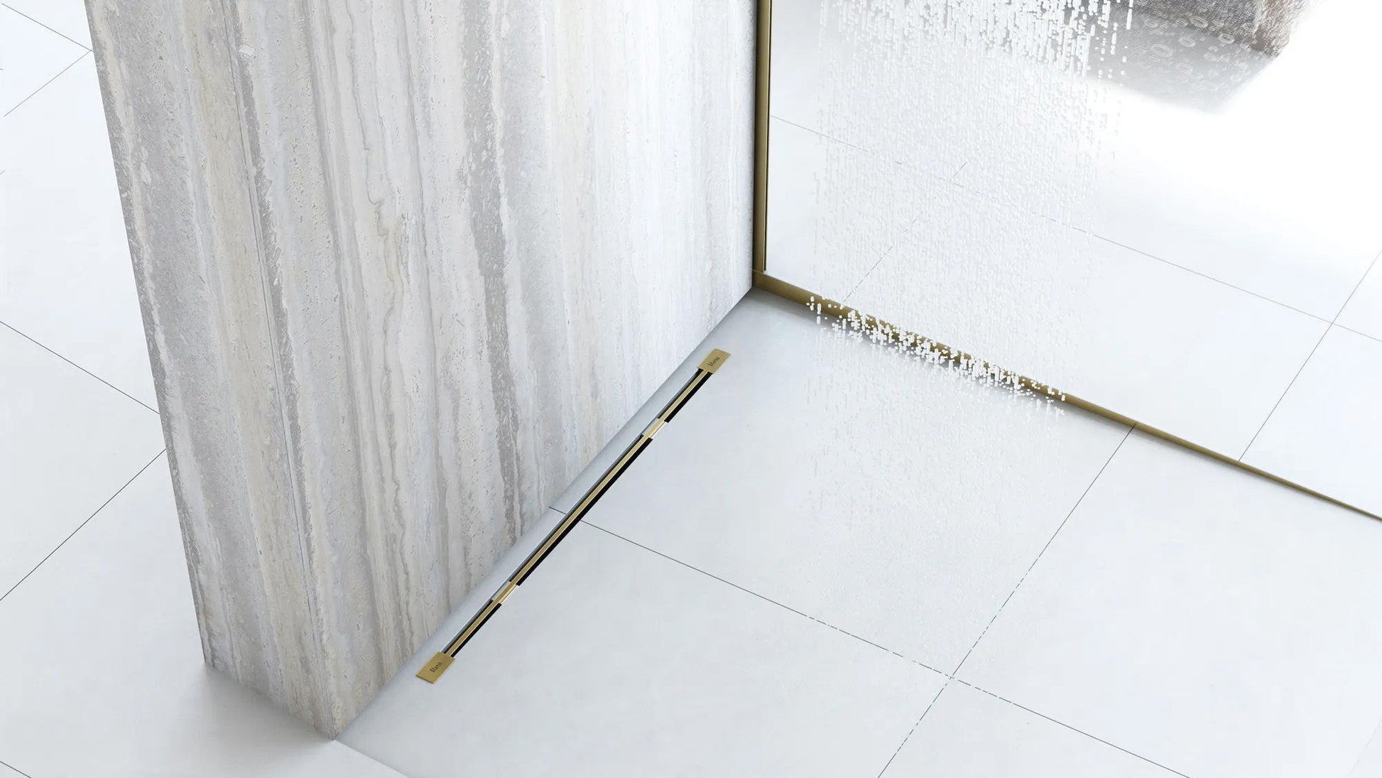 Profil de panta cadita de dus 100cm Brush Gold dreapta 8