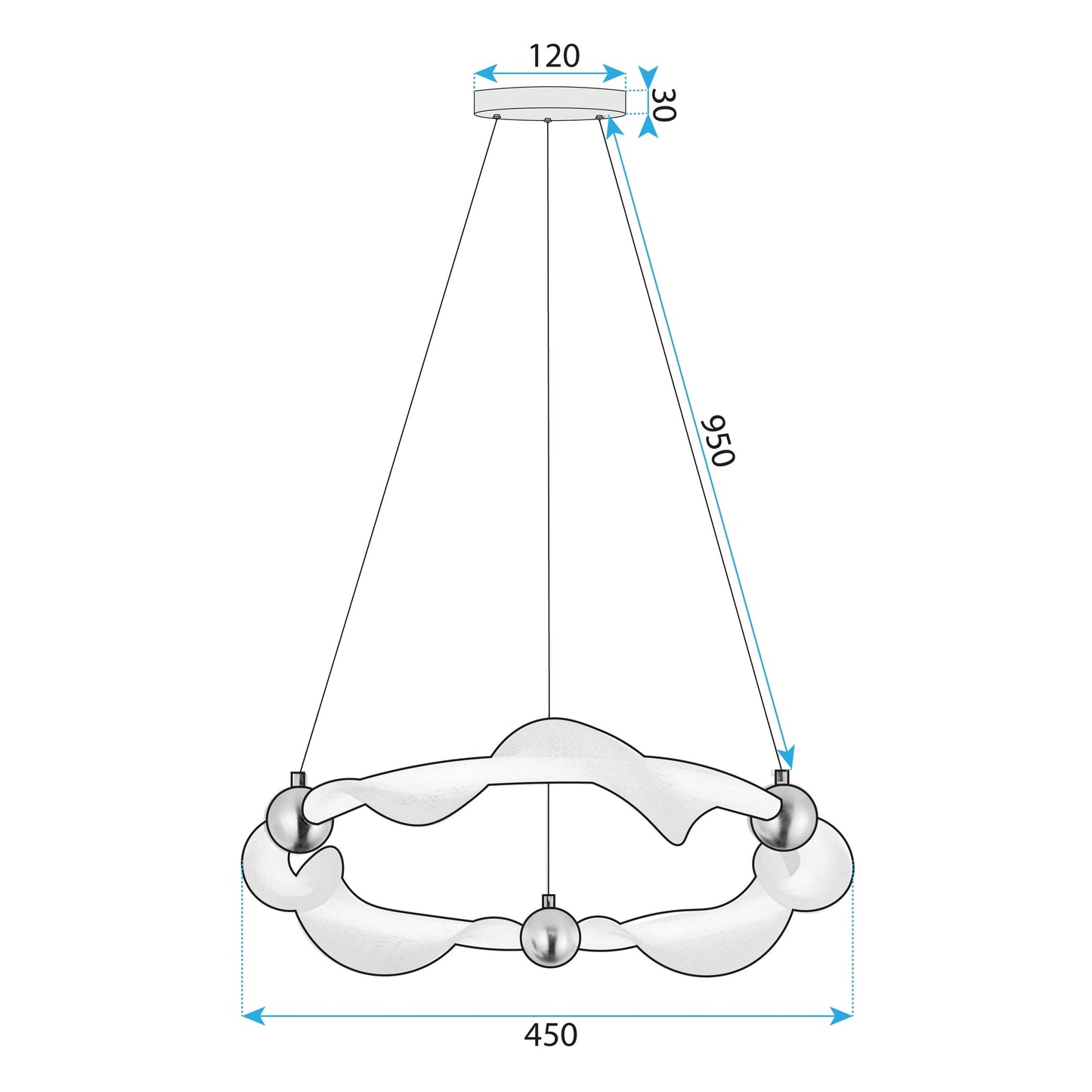 Lampa Led G010-cp White/gold  7