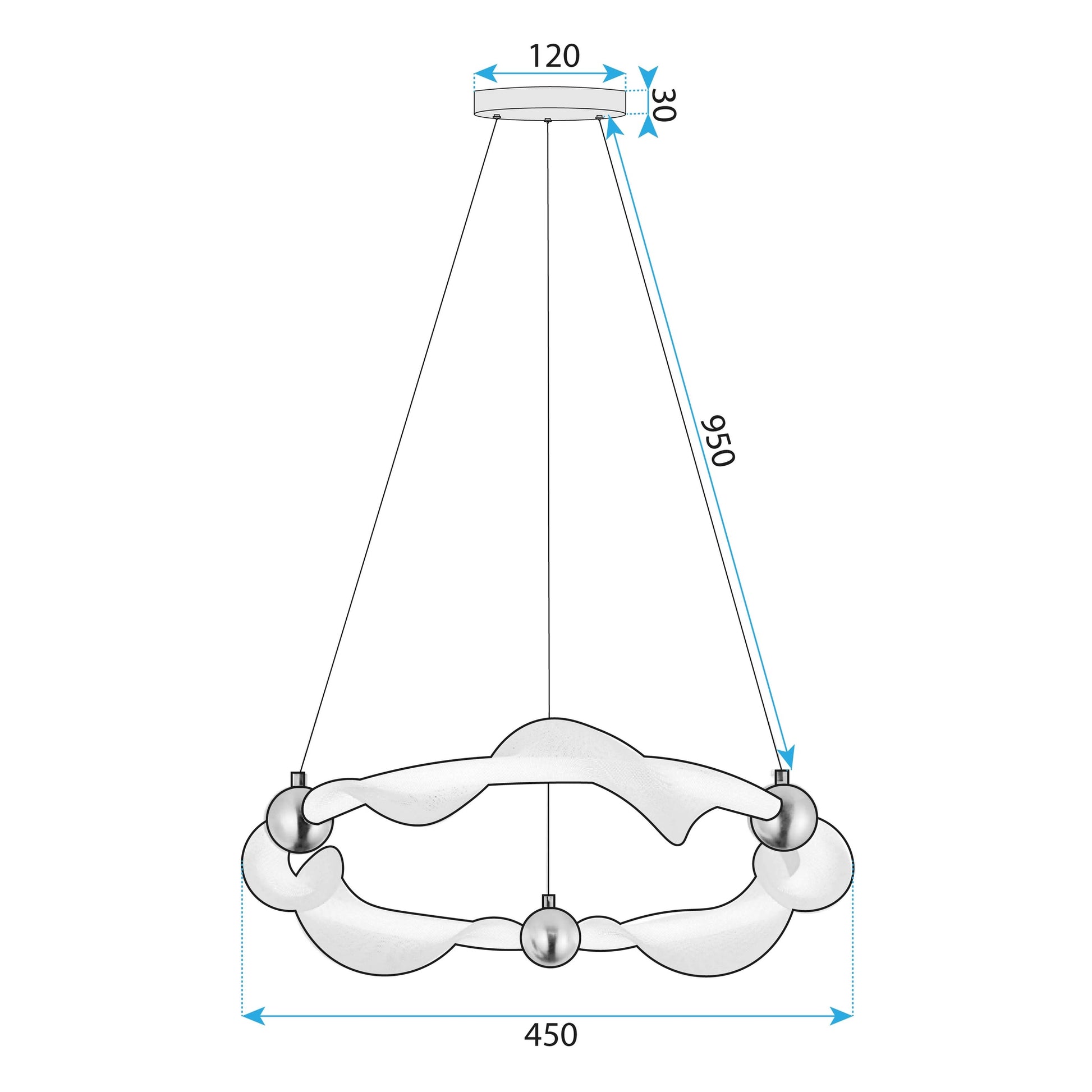 Lampa Led G010-cp White/gold  7