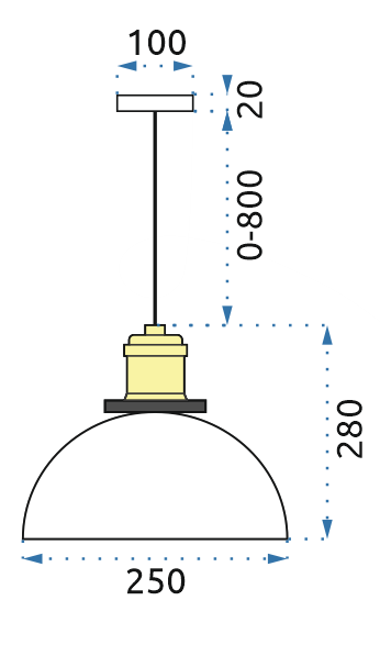 Lampa DE TAVAN SUSPENDABILA din sticla Verto C  11
