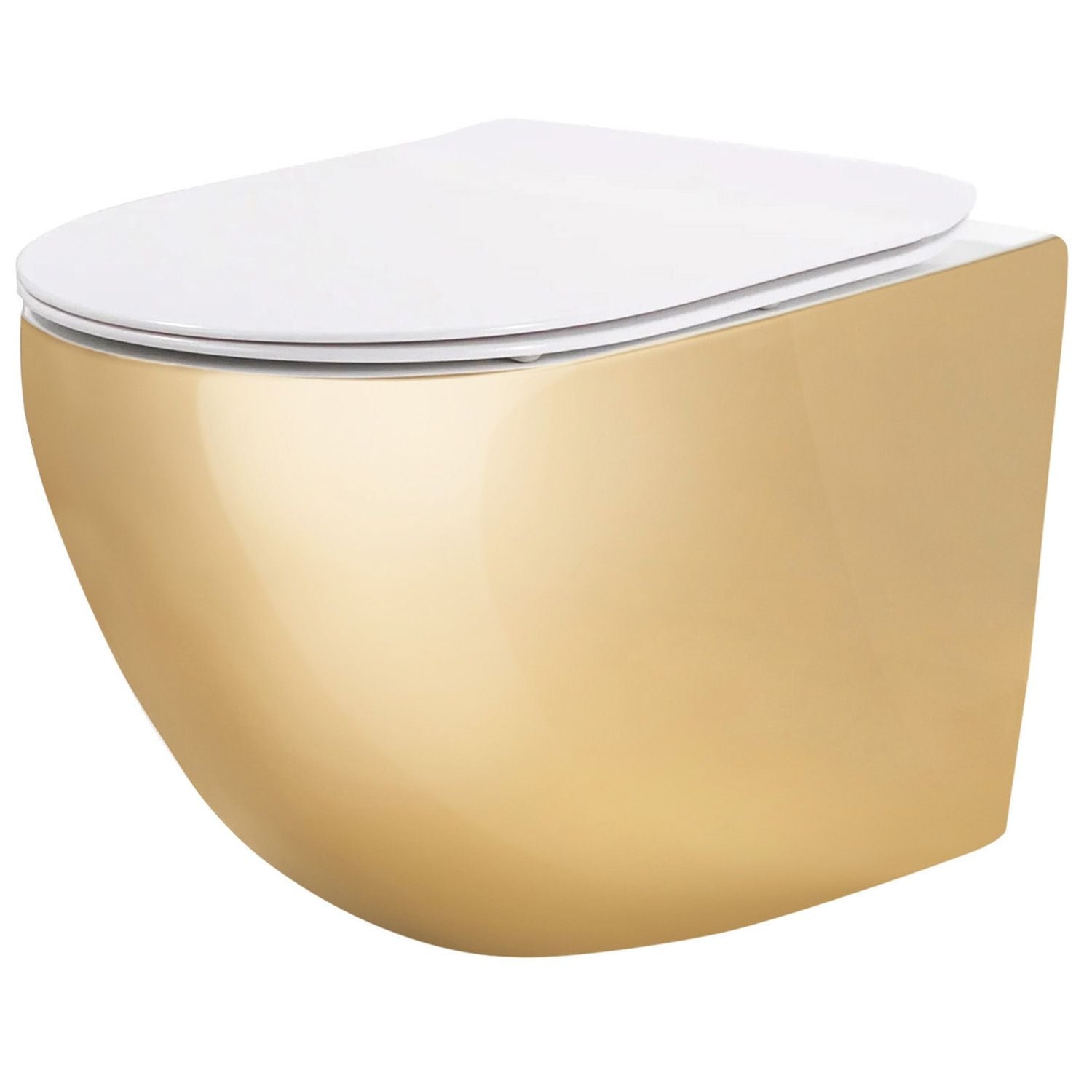 Vas WC suspendabil Rea Carlo Mini Tornado NF WHITE GOLD  1