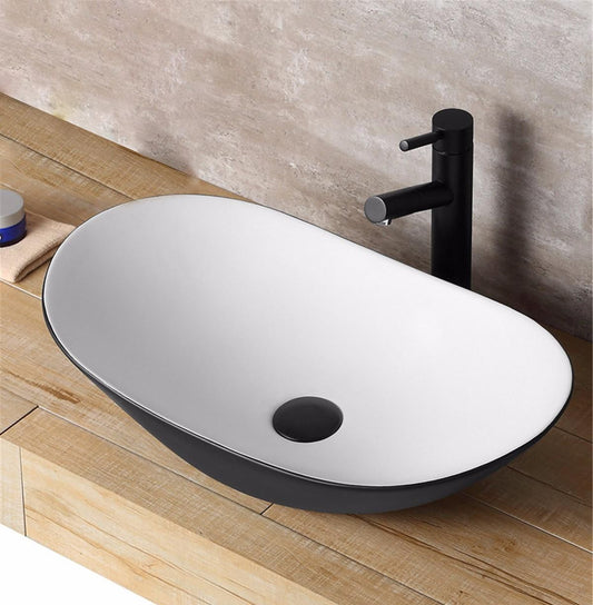 Lavoar pentru blat Rea Royal Black Alb 1