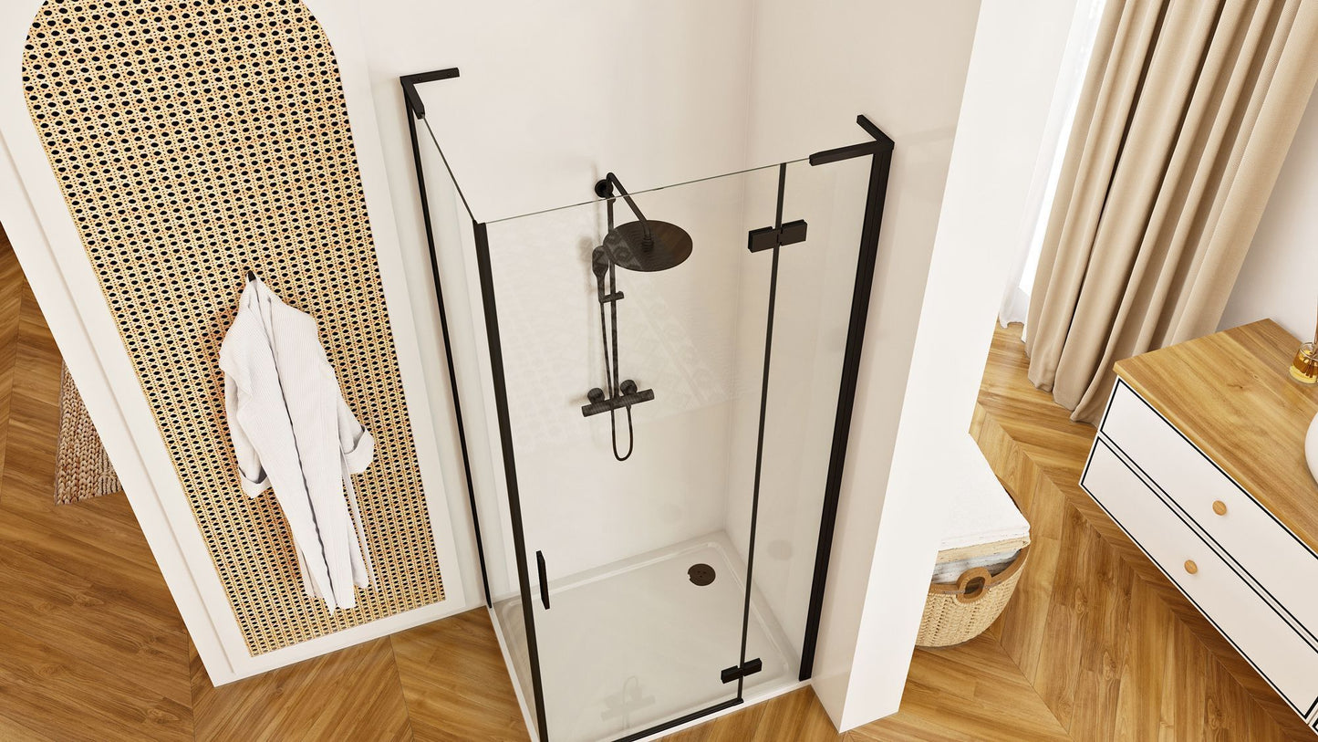 Cabina dus REA Hugo Black 80x90  5