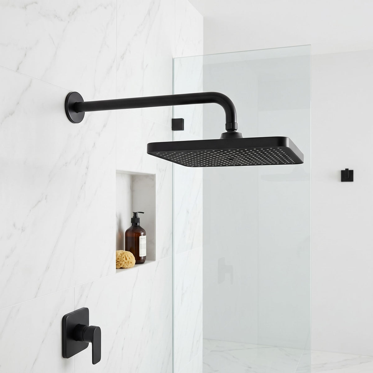 Pălărie De Duș Dreptunghiulară REA JS-032 Black 2