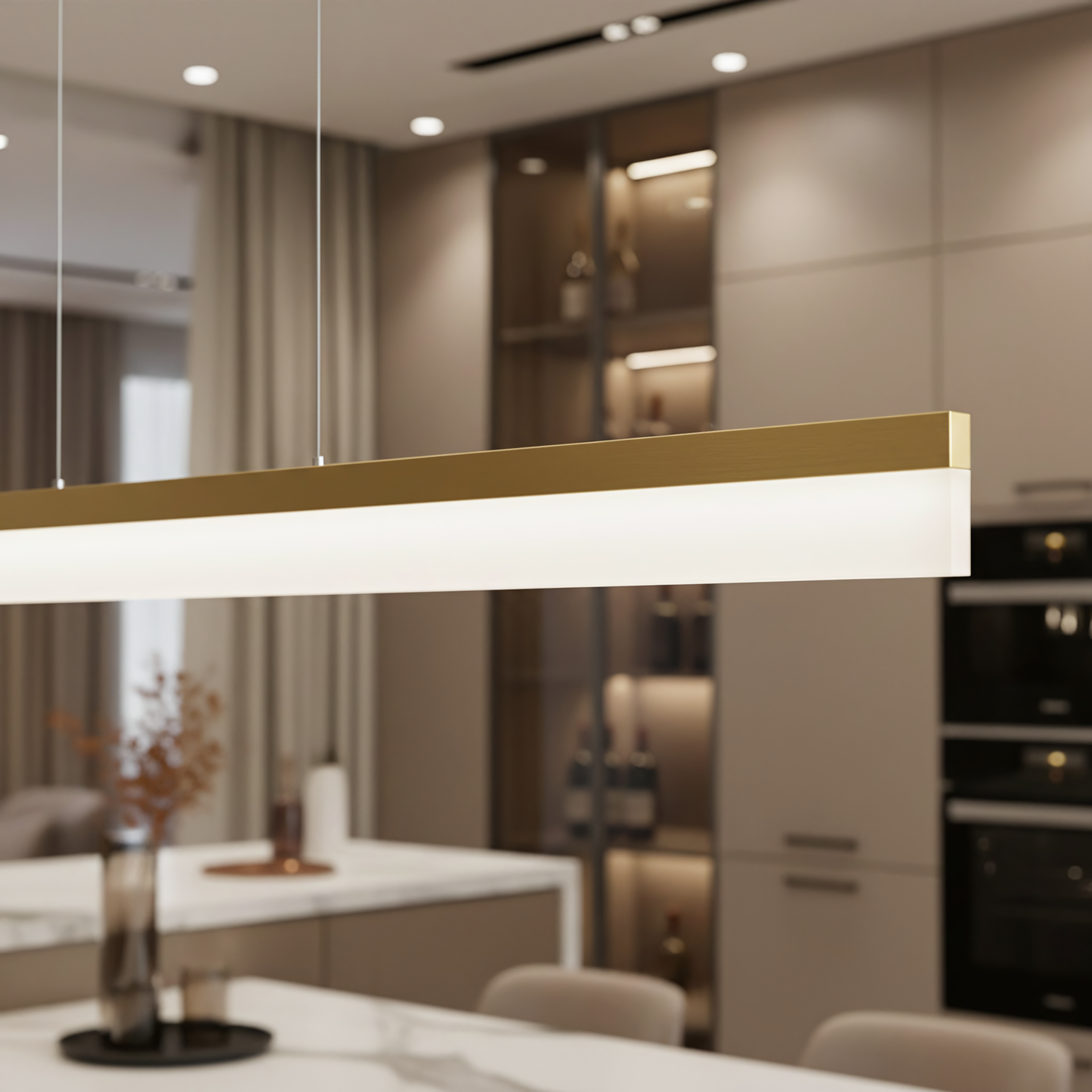 Lampă Suspendată Led App1694-cp 120 Cm Brush Gold  3