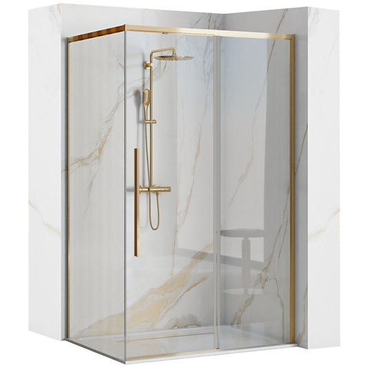 Cabina de dus SOLAR GOLD 100x80cm cu cadita Savoy black 1