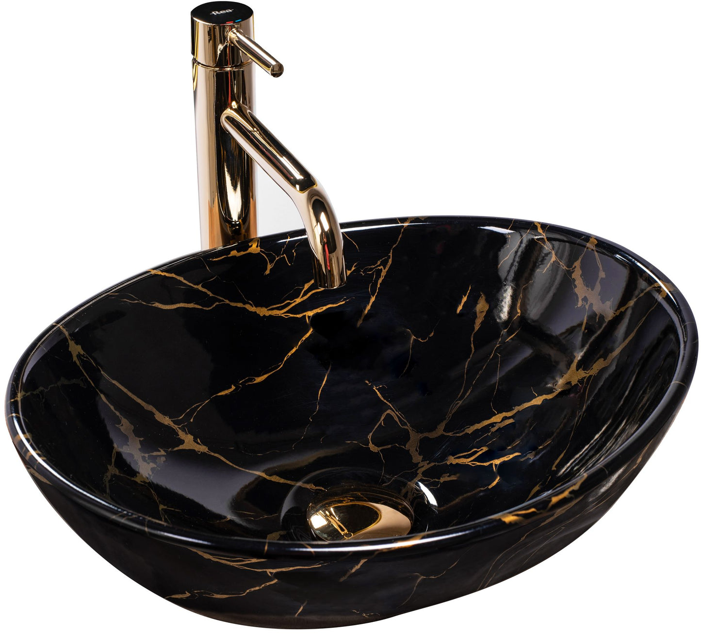 Lavoar pe blat Rea Sofia Black Marble 1