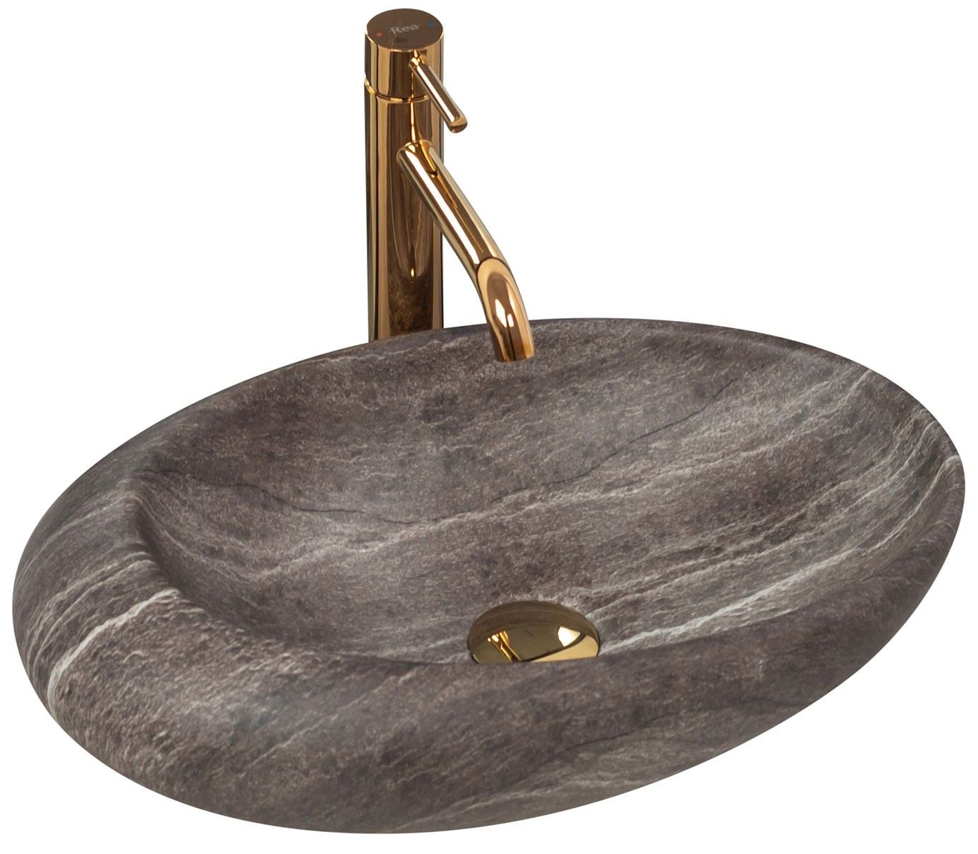 Lavoar pentru blat Rea Roxy A Stone D.Grey Gri 1