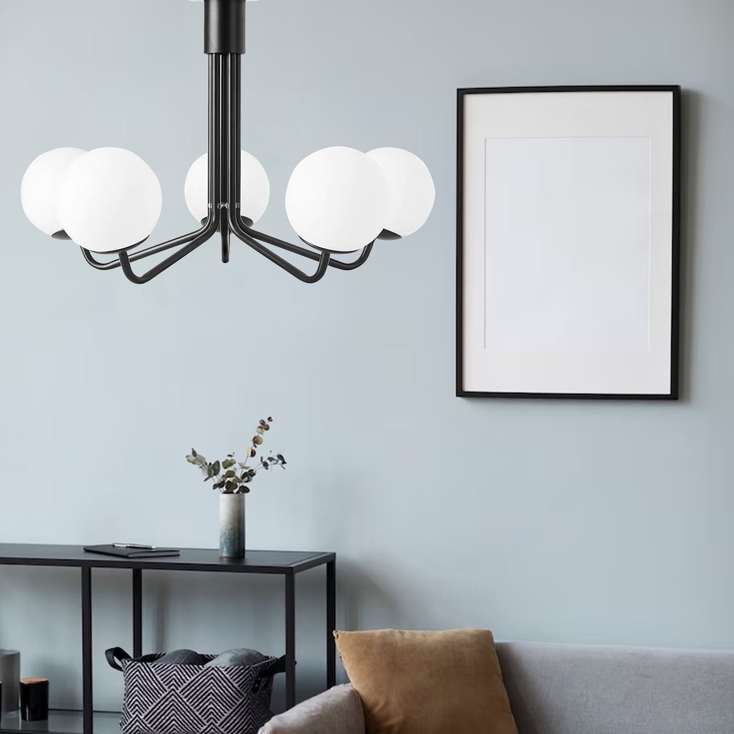 LAMPA WISZĄCA SUFITOWA CZARNA APP1578-5C 6