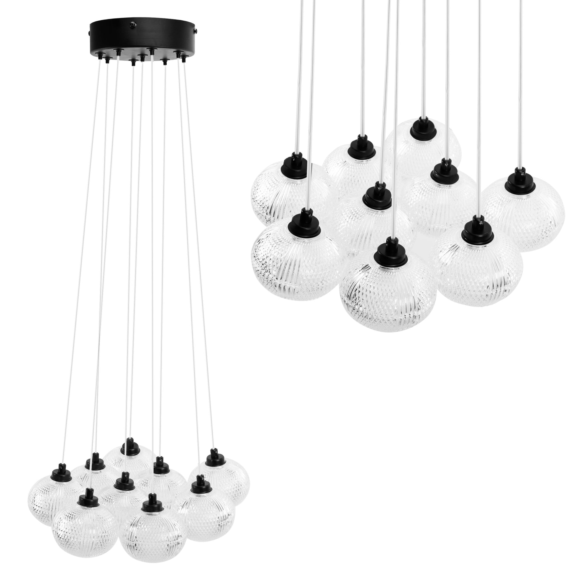 Lampă Suspendată Ms022-9cp Black  1