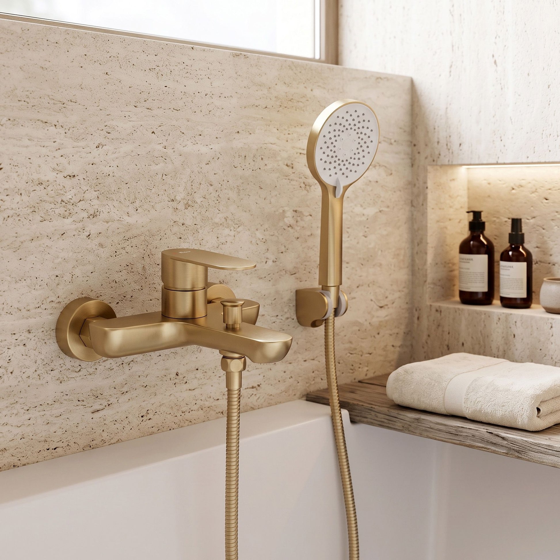 Baterie Pentru Cadă REA Logan Brush Gold 4