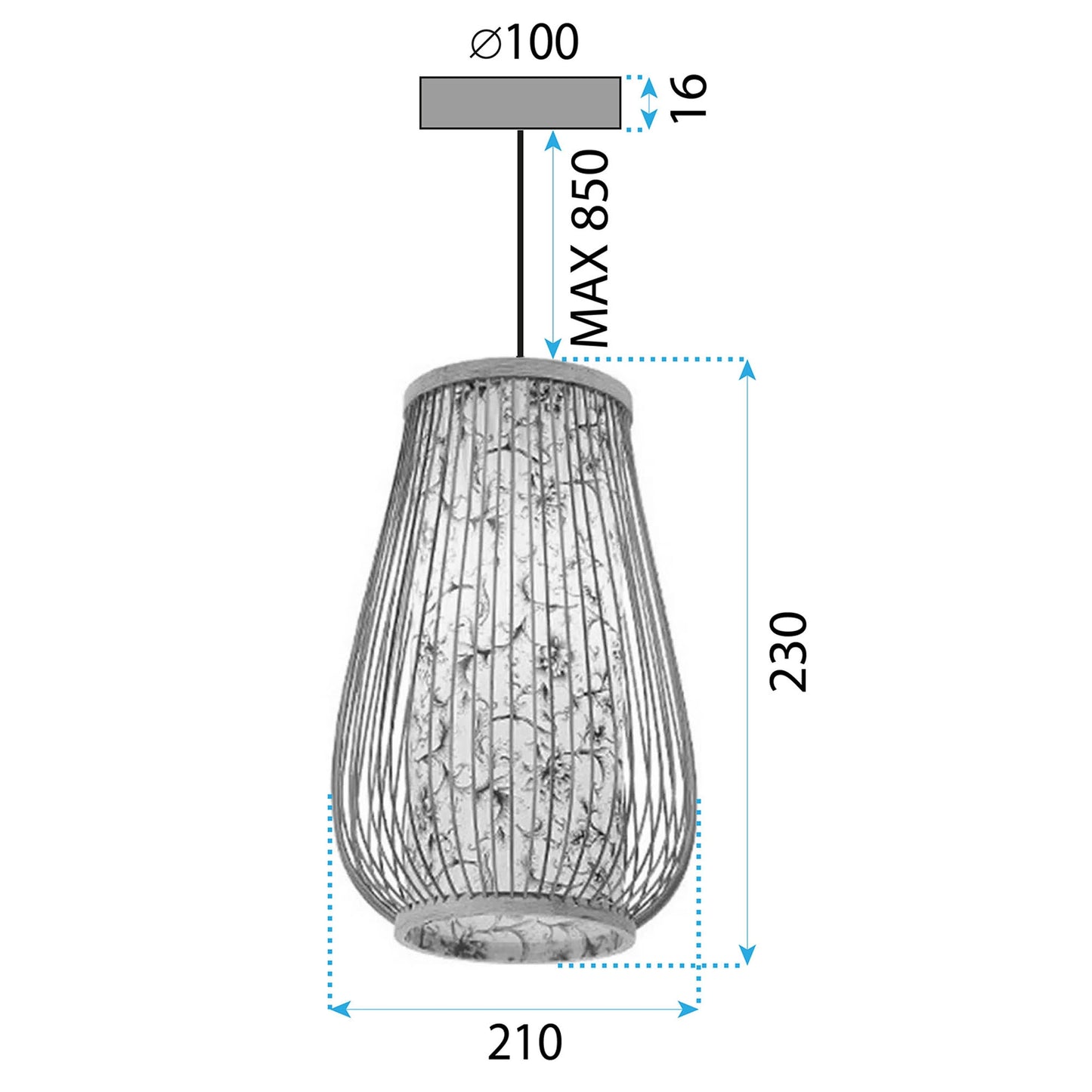 Lampă De Tavan Bamboo APP1635-1CP  7