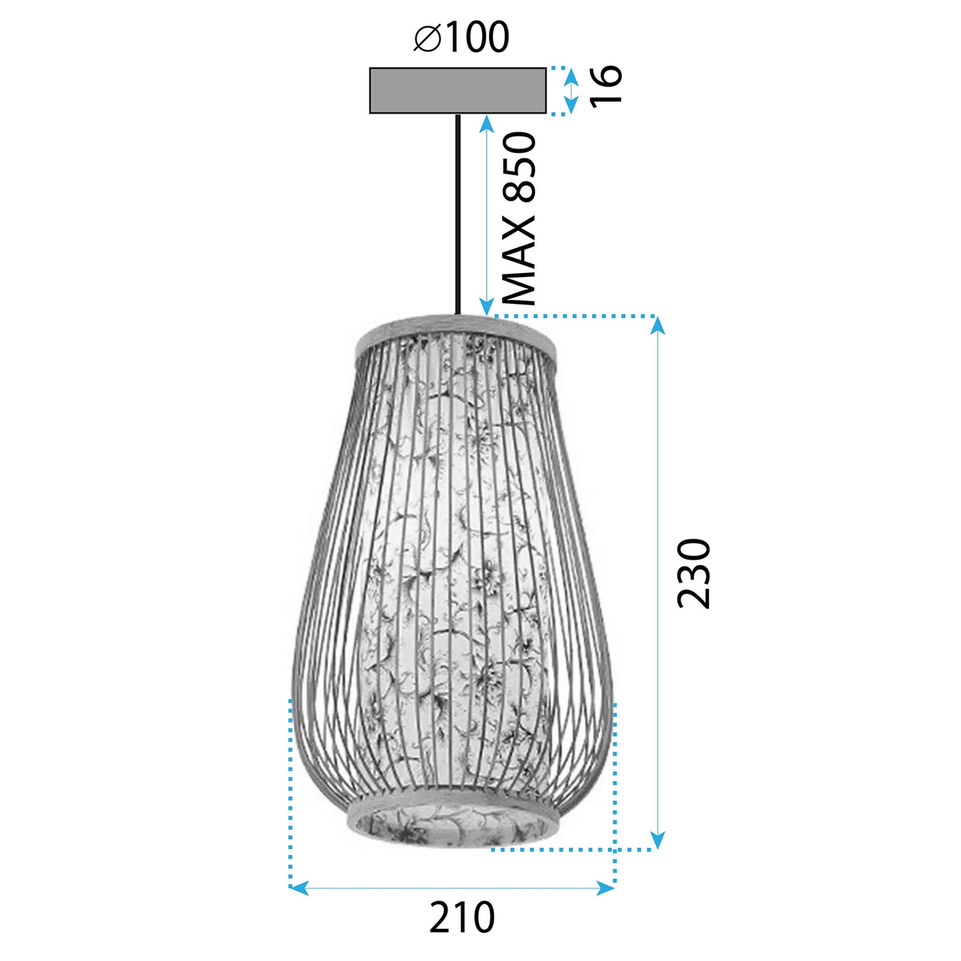 Lampă De Tavan Bamboo APP1635-1CP  7