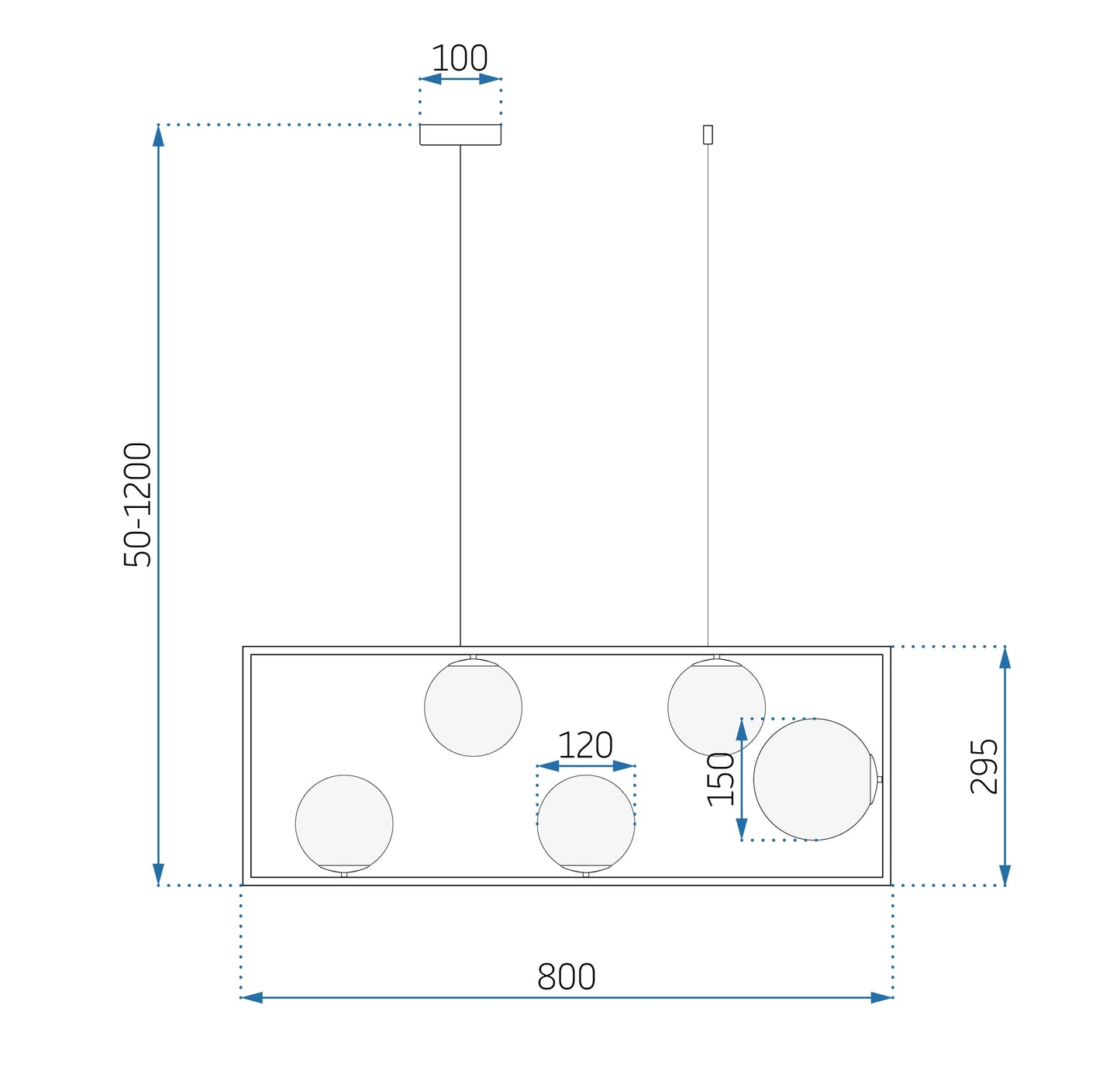 Lampă De Tavan APP1020-5CP  6