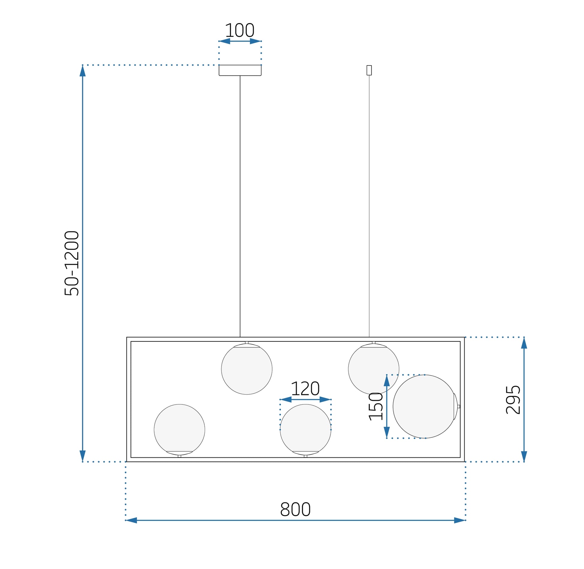 Lampă De Tavan APP1020-5CP  6