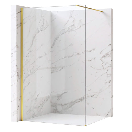 Paravan de dus Rea Flexi Transparent / Gold 120  1